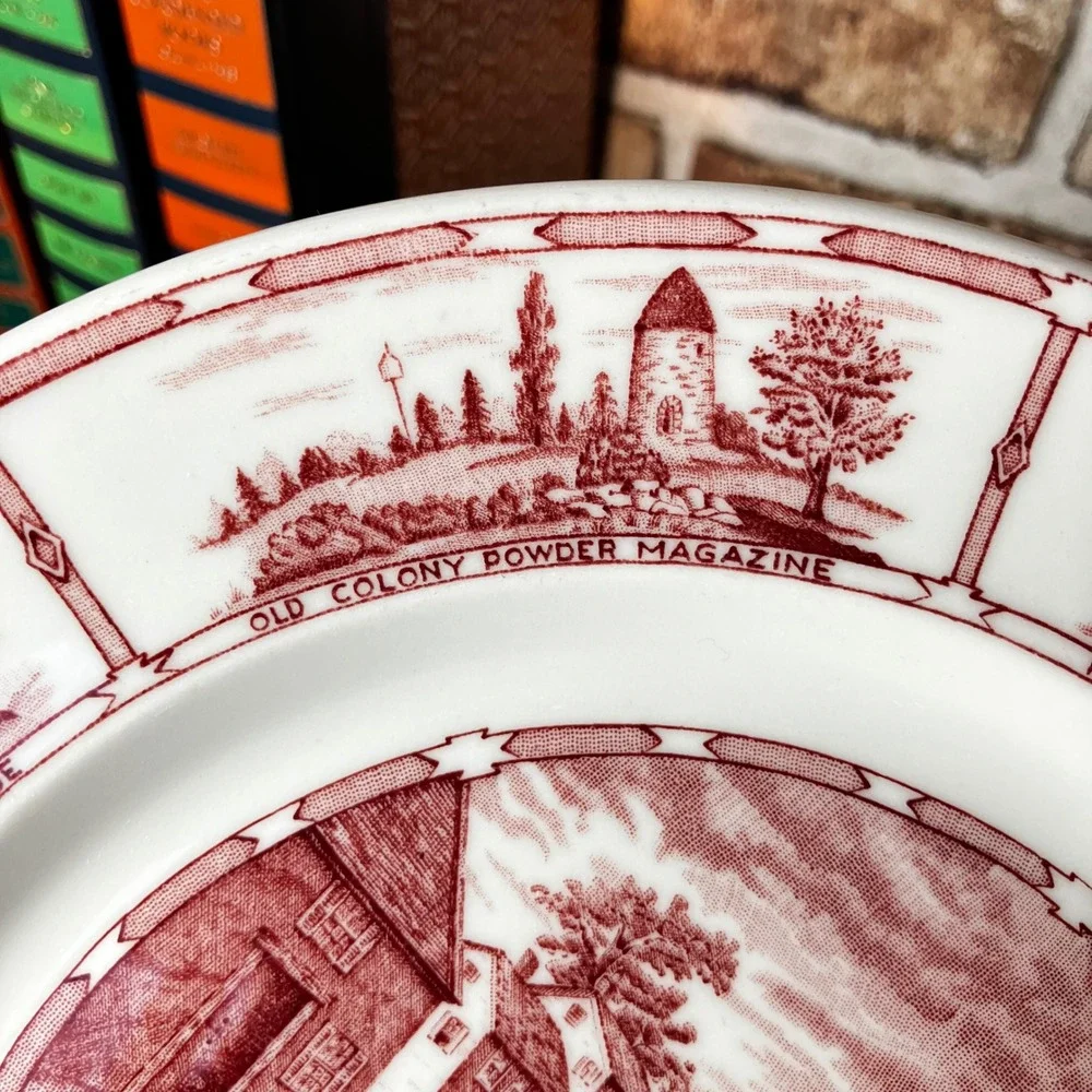 Vintage Walker China Paul Revere Midnight Ride Plate Clarks Restaurant Cleveland